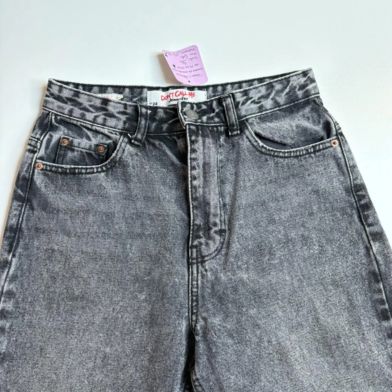 Jeans Jennyfer 34 com rasgos em cinza escuro – photo 3